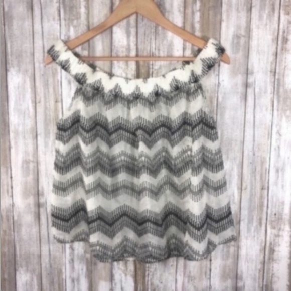 NWT Lou & Gray Zig Zag Off Shoulder Top - Picture 2 of 5